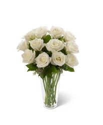 White Rose Bouquet from Visser's Florist and Greenhouses in Anaheim, CA